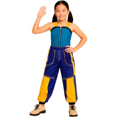 FIESTAS GUIRCA Muzieksterkostuum voor kinderen, T-shirt en broek, zangerkostuums voor carnaval, Halloween en kostuumfeesten, ideaal voor meisjes FIESTAS GUIRCA Muzieksterkostuum voor kinderen, T-shirt en broek, zangerkostuums voor carnaval, Halloween en kostuumfeesten, ideaal voor meisjes