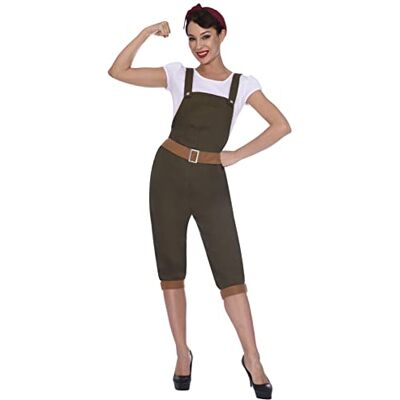 amscan 9906472 Dames 1940's WW2 Land Meisje Fancy Dress Kostuum UK Maat 8-10 amscan 9906472 Dames 1940's WW2 Land Meisje Fancy Dress Kostuum UK Maat 8-10