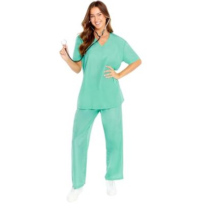 Amscan Doctor Scrubs Chirurgen Kostüm für Erwachsene Grün - Kostuum Amscan Doctor Scrubs Chirurgen Kostüm für Erwachsene Grün - Kostuum