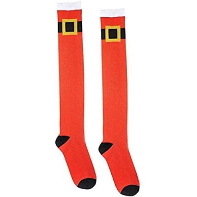 amscan 392474 Rode kerstman riem kniekousen, 1 paar amscan 392474 Rode kerstman riem kniekousen, 1 paar
