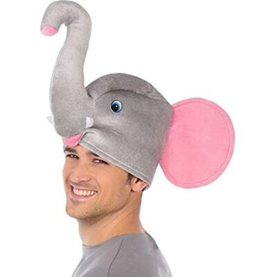 ATOSA 34940 hoed olifant, grijs/roze, unisex – volwassenen ATOSA 34940 hoed olifant, grijs/roze, unisex – volwassenen