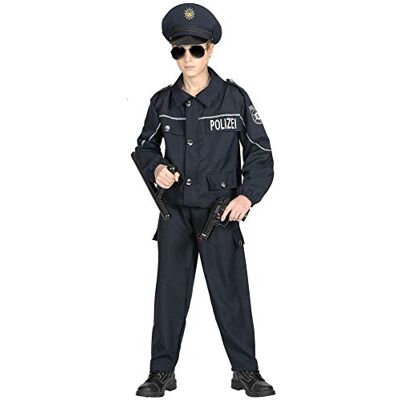 Widmann Kinderkostuum politieagent, beroep, wetsbewaker, uniform, carnaval, zwart Widmann Kinderkostuum politieagent, beroep, wetsbewaker, uniform, carnaval, zwart