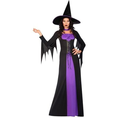 amscan 9908296 Volwassen dames klassieke paarse heks carnaval Halloween kostuum & hoed boek week outfit (UK jurk maat 18-20) amscan 9908296 Volwassen dames klassieke paarse heks carnaval Halloween kostuum & hoed boek week outfit (UK jurk maat 18-20)