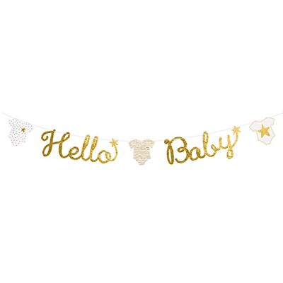 amscan Banner Letter Hello Baby papier lengte 160 cm amscan Banner Letter Hello Baby papier lengte 160 cm