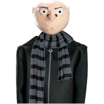 Disguise Minions Gru Volledig Hoofdmasker voor Volwassenen, Eén Maat Officieel gelicentieerd Universal kostuummasker met fijne details Disguise Minions Gru Volledig Hoofdmasker voor Volwassenen, Eén Maat Officieel gelicentieerd Universal kostuummasker met fijne details
