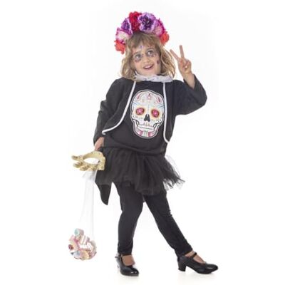 Bigbuy Catrina Kinderkostuum voor Carnaval - Kostuum Bigbuy Catrina Kinderkostuum voor Carnaval - Kostuum