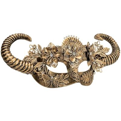 Widmann Oogmasker Ram met hoorns, dierenmasker, schapenbok, accessoire voor carnaval Widmann Oogmasker Ram met hoorns, dierenmasker, schapenbok, accessoire voor carnaval