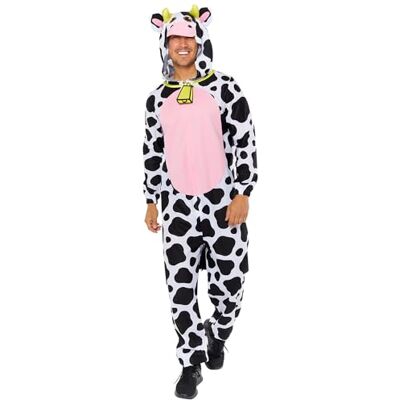 amscan 9919018 Unisex pluche fleece cowonesie volwassenen fancy dress kostuum maat: XL amscan 9919018 Unisex pluche fleece cowonesie volwassenen fancy dress kostuum maat: XL