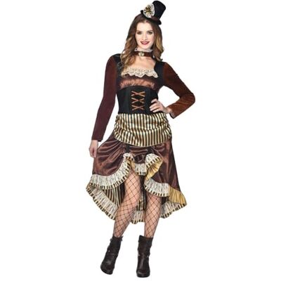 amscan Dames Noble Steampunk Vrouw maat 14-16 Kostuumset, Multi, (pak van 2) amscan Dames Noble Steampunk Vrouw maat 14-16 Kostuumset, Multi, (pak van 2)