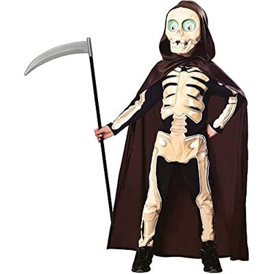 amscan (PKT) (9902795) Kostuum voor kinderen met skelet, Magere Hein (4-5jr) amscan (PKT) (9902795) Kostuum voor kinderen met skelet, Magere Hein (4-5jr)