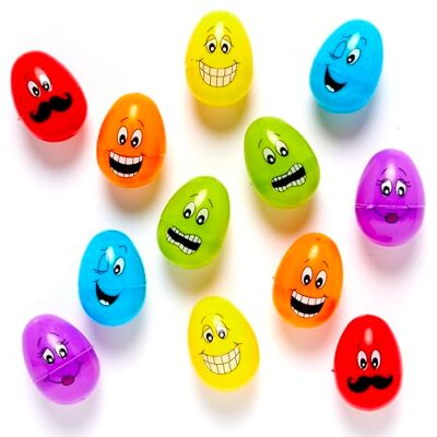 amscan Kleine Funny gezichten plastic navulbaar eieren amscan Kleine Funny gezichten plastic navulbaar eieren
