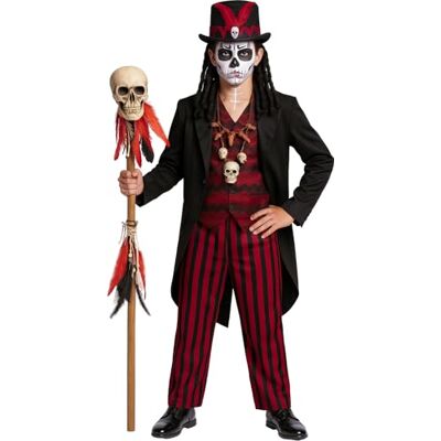 Fiestas Guirca - Voodoo Sjamaan Kostuum voor Tieners Maat 14-16 Jaar - kostuum Fiestas Guirca - Voodoo Sjamaan Kostuum voor Tieners Maat 14-16 Jaar - kostuum