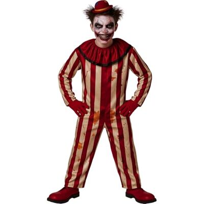 Fiestas Guirca - Gestreept Clownkostuum Tiener Maat 14-16 Fiestas Guirca - Gestreept Clownkostuum Tiener Maat 14-16