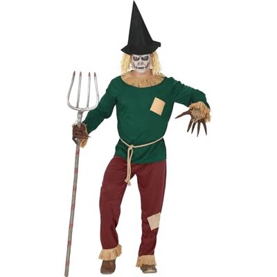 FIESTAS GUIRCA Vogelverschrikkenkostuum voor heren, T-shirt, riem, broek en hoed, ideaal voor Halloween, Oktoberfest en kostuumfeesten, volwassenen FIESTAS GUIRCA Vogelverschrikkenkostuum voor heren, T-shirt, riem, broek en hoed, ideaal voor Halloween, Oktoberfest en kostuumfeesten, volwassenen