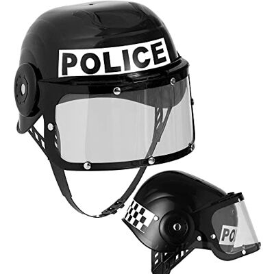 Widmann Inzethelm met vizier, hoofddeksel, accessoires, accessoire voor volwassenen, politie, Swat Widmann Inzethelm met vizier, hoofddeksel, accessoires, accessoire voor volwassenen, politie, Swat