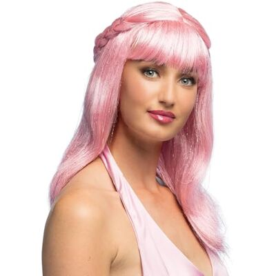 Boland Roze Multi-kleuren Pruik - Haarstukje Boland Roze Multi-kleuren Pruik - Haarstukje