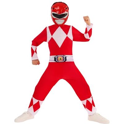 Rubie's Rubies 1001408S000 Mighty Morphin Red Ranger Power Kids Fancy Dress, 7-8 Rubie's Rubies 1001408S000 Mighty Morphin Red Ranger Power Kids Fancy Dress, 7-8