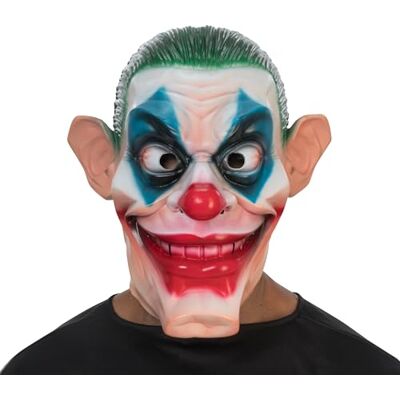 Chaks Clownmasker van schuimrubber, horrormasker, volledig masker, kostuumaccessoires voor Halloween, carnaval en themafeesten Chaks Clownmasker van schuimrubber, horrormasker, volledig masker, kostuumaccessoires voor Halloween, carnaval en themafeesten