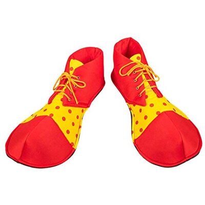 Boland Stoffen Clownschoenen Geel-rode schoenhoezen voor clownkostuum, carnaval en themafeest Boland Stoffen Clownschoenen Geel-rode schoenhoezen voor clownkostuum, carnaval en themafeest