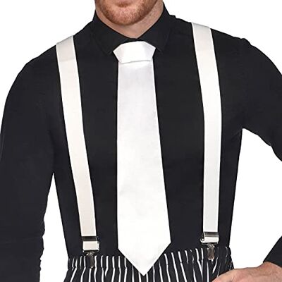 amscan 9909431-1920's Gangster Braces Fancy Dress Accessoire Wit amscan 9909431-1920's Gangster Braces Fancy Dress Accessoire Wit