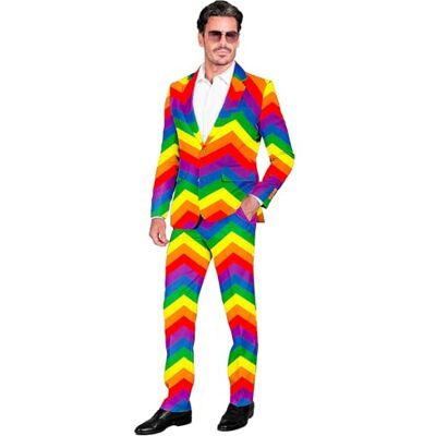 Regenboog gestreept feestpak voor mannen Regenboog gestreept feestpak voor mannen