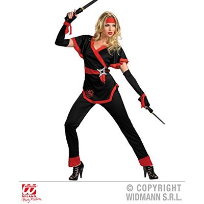 Widmann Ninja Girl Kostuum XS - Ninja, Zwart, Rood, Aziatisch Motief Widmann Ninja Girl Kostuum XS - Ninja, Zwart, Rood, Aziatisch Motief