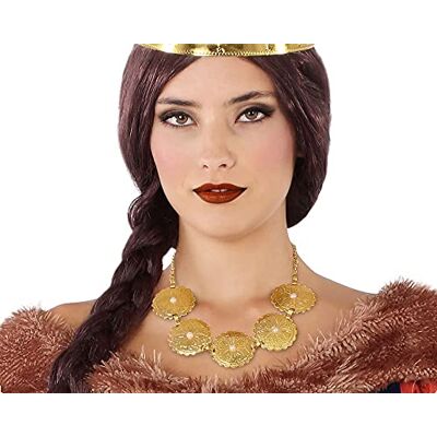 ATOSA -62168 -62168 middeleeuwse halsketting koningin, dames, 62168, goud, één maat ATOSA -62168 -62168 middeleeuwse halsketting koningin, dames, 62168, goud, één maat