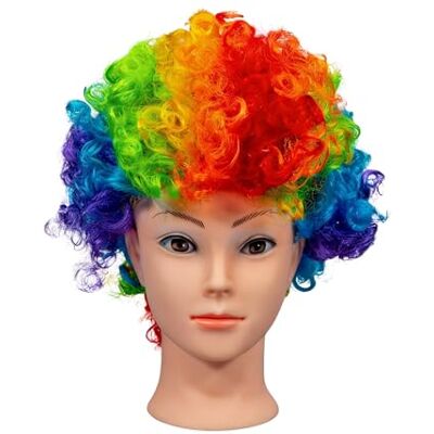 SHATCHI 11507-AFRO-WIG-MIXCOLOUR Afro-pruik, meerkleurig, jaren 70 SHATCHI 11507-AFRO-WIG-MIXCOLOUR Afro-pruik, meerkleurig, jaren 70