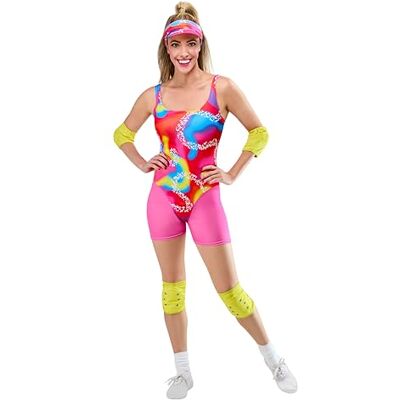 Rubie's Rubies Officiële rolschaats Barbie-kostuum, volwassen verkleedkleding, maat UK 14-16 Halloween Rubie's Rubies Officiële rolschaats Barbie-kostuum, volwassen verkleedkleding, maat UK 14-16 Halloween