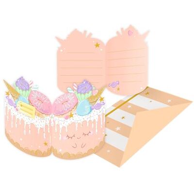 amscan 9916950 uitnodigingen en enveloppen van Crazy Cake-papier, 8-pack, meerkleurig amscan 9916950 uitnodigingen en enveloppen van Crazy Cake-papier, 8-pack, meerkleurig