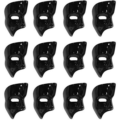 Beistle S60820-BKAZ12 Zwarte fantoommaskers, kunststof Beistle S60820-BKAZ12 Zwarte fantoommaskers, kunststof