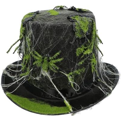 Boland 97090 Zombie hoed met spinnenweb, hoge hoed voor Halloween, carnaval en verkleedkleding, vampier, heks, tovenaar Boland 97090 Zombie hoed met spinnenweb, hoge hoed voor Halloween, carnaval en verkleedkleding, vampier, heks, tovenaar