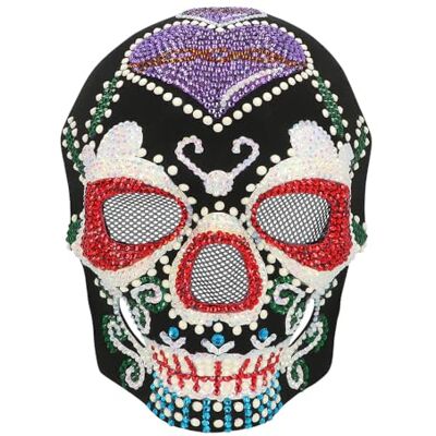 Boland 72395 Dag van de Doden gezichtsmasker, horror masker voor kostuums, Halloween en carnaval, schedel, Dag van de Doden Mexico Boland 72395 Dag van de Doden gezichtsmasker, horror masker voor kostuums, Halloween en carnaval, schedel, Dag van de Doden Mexico