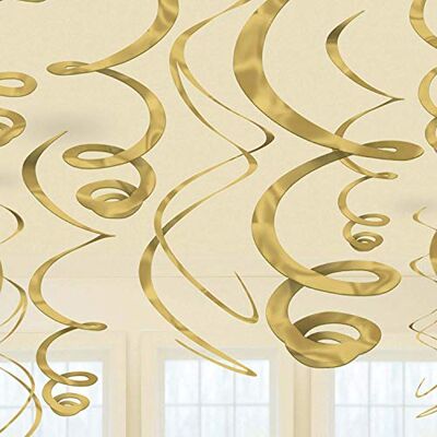 amscan DEC SWRL PLASTIC GOLD amscan DEC SWRL PLASTIC GOLD