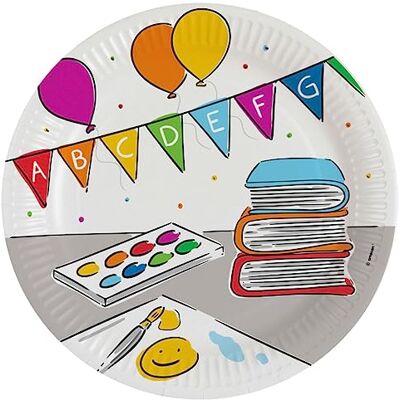 amscan 8 Eco-borden, eerste schooldag, voor kinderverjaardag en themafeest, FSC-gecertificeerd, eerste schooldag, schoolstart, kinderen, verjaardag, feest, papieren borden, feestborden amscan 8 Eco-borden, eerste schooldag, voor kinderverjaardag en themafeest, FSC-gecertificeerd, eerste schooldag, schoolstart, kinderen, verjaardag, feest, papieren borden, feestborden