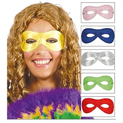 Guirca Pierrot Flerfarget zijden masker - Extra assortiment Guirca Pierrot Flerfarget zijden masker - Extra assortiment