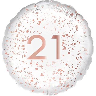 amscan 9914147 Roségouden viering 21e verjaardag ronde folieballon 45,7 cm amscan 9914147 Roségouden viering 21e verjaardag ronde folieballon 45,7 cm