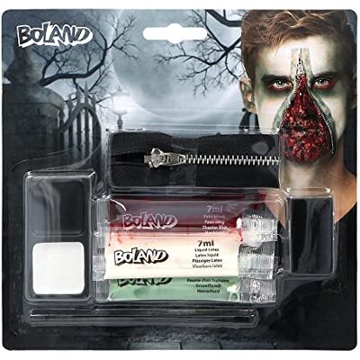Boland Make-upset zombie-ritssluiting Zombie-make-up met ritssluiting Boland Make-upset zombie-ritssluiting Zombie-make-up met ritssluiting