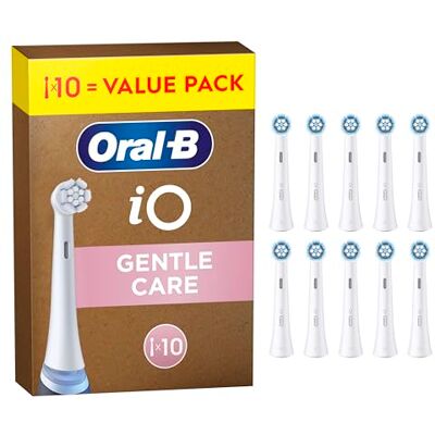 Oral-B iO Zachte reiniging, originele opzetborstels/ronde borstelkoppen voor elektrische iO tandenborstels, schuine borstelharen voor geavanceerde plakverwijdering, zachtste borstelkop Oral-B iO Zachte reiniging, originele opzetborstels/ronde borstelkoppen voor elektrische iO tandenborstels, schuine borstelharen voor geavanceerde plakverwijdering, zachtste borstelkop