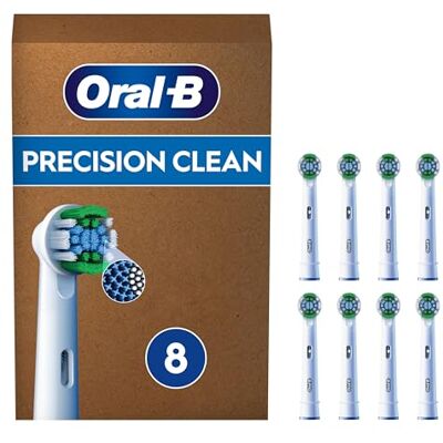 Oral-B Pro Precision Clean Opzetborstels, Wit, Verpakking Van 8 Stuks, Past In Brievenbus Oral-B Pro Precision Clean Opzetborstels, Wit, Verpakking Van 8 Stuks, Past In Brievenbus