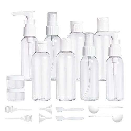 TSHAOUN 20 stuks Air Travel Size Fles Toiletartikelen Vloeibare Containers Fles voor Vloeistoffen, Cosmetische Producten, Accessoires, Toiletartikelen, siliconen reisflessen voor toiletartikelen,