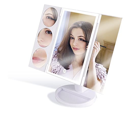 Wehouseware ® Make-up spiegel met LED-verlichting tafelspiegel met uitbreiding