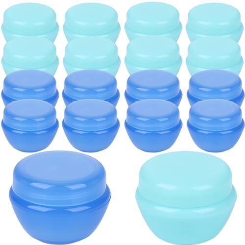 Pzzsdato ReiscontainersReiscontainers 20 stuks reiscontainers voor toiletartikelen 30 gram monstercontainers lekvrije plastic make-up container potten met deksels voor cosmetische gezichtscrème reizen