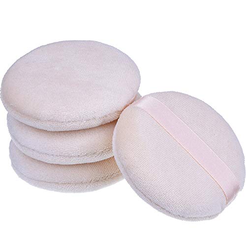 JLchen 3Pcs Poeder Puff 6.0Cm Poeder Bladerdeeg Kleine Haak Poeder Puff Klein Maat Poeder Puff Geschikt voor Cosmetica (6cm)