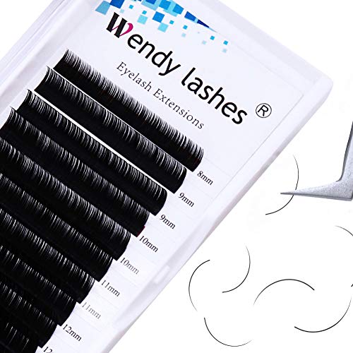 WENDY LASHES Individuele Wimperverlengingen D Krul 0.20mm 8-14 mm Gemengde Lade Natuurlijke Individuele Wimperverlengingen Wimperverlengingen (0.20-d-mix)