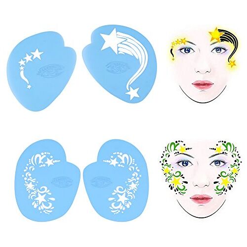 Salmue DIY gezichtsverf make-up stencil body painting bloem vlinder make-up tool voor bodypainting, feesten, halloween en kindermake-up