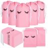 Lubrol 100 Stuks Lash Bags voor Klanten Lash Goodie Bags voor Klanten Lash Aftercare Tassen Wimper Extensions Make-Up Tassen Roze