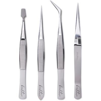 Beaditive Professionele Roestvrijstalen Precisie-Pincet, Knutselpincet Voor Nagelkunst, 4-Delig Gereedschap Voor Het Kiezen Van Sieraden Met Niet-Gekartelde Punten Beaditive Professionele Roestvrijstalen Precisie-Pincet, Knutselpincet Voor Nagelkunst, 4-Delig Gereedschap Voor Het Kiezen Van Sieraden Met Niet-Gekartelde Punten