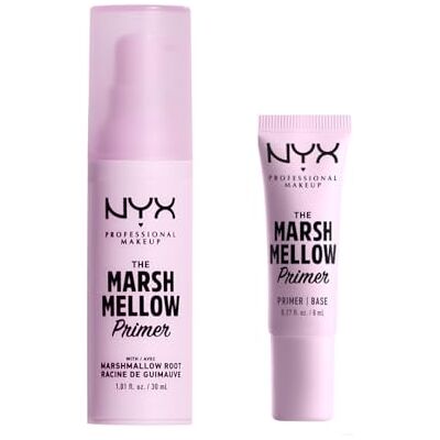 NYX PROFESSIONAL MAKEUP The Marshmellow Primerset, basis met veganistische formule, veelzijdig voor een gelijkmatige teint, 2-delig met normale (30 ml) en mini-formaat (8 ml) NYX PROFESSIONAL MAKEUP The Marshmellow Primerset, basis met veganistische formule, veelzijdig voor een gelijkmatige teint, 2-delig met normale (30 ml) en mini-formaat (8 ml)