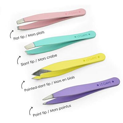 Legami Bye Bye Frida, set van 4 mini-pincetten, 5 x 0,5 cm, van roestvrij staal, met de meest geschikte punt, platte punt, schuine punt, puntige punt. Legami Bye Bye Frida, set van 4 mini-pincetten, 5 x 0,5 cm, van roestvrij staal, met de meest geschikte punt, platte punt, schuine punt, puntige punt.